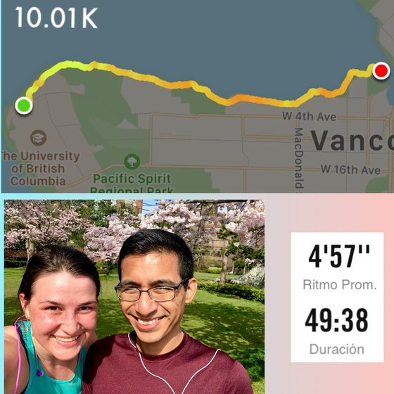 A sub-50-minute 10K run in Vancouver
