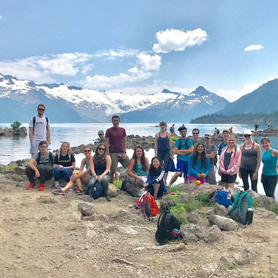 Group hike at Garibaldi Lake