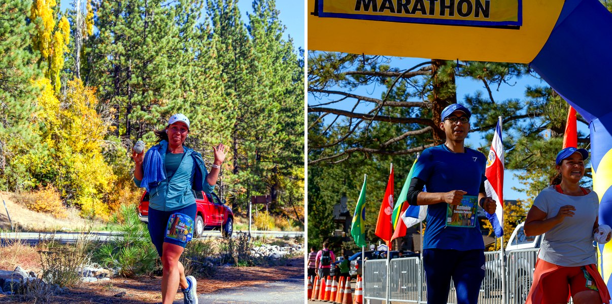 Lake Tahoe running weekend: the marathon through golden aspens, and finishing the 10K alongside Antonio Serapio-Palacios