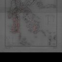 A historical map georeferenced and digitized into vector spatial data